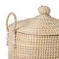 Mercana Olivia Basket with Lid and Handles in Beige (Set of 3), , large