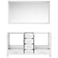 Lexora Home Jacques 60" Double Bathroom Vanity Cabinet Only in Dark Grey and 58" Mirror, , large