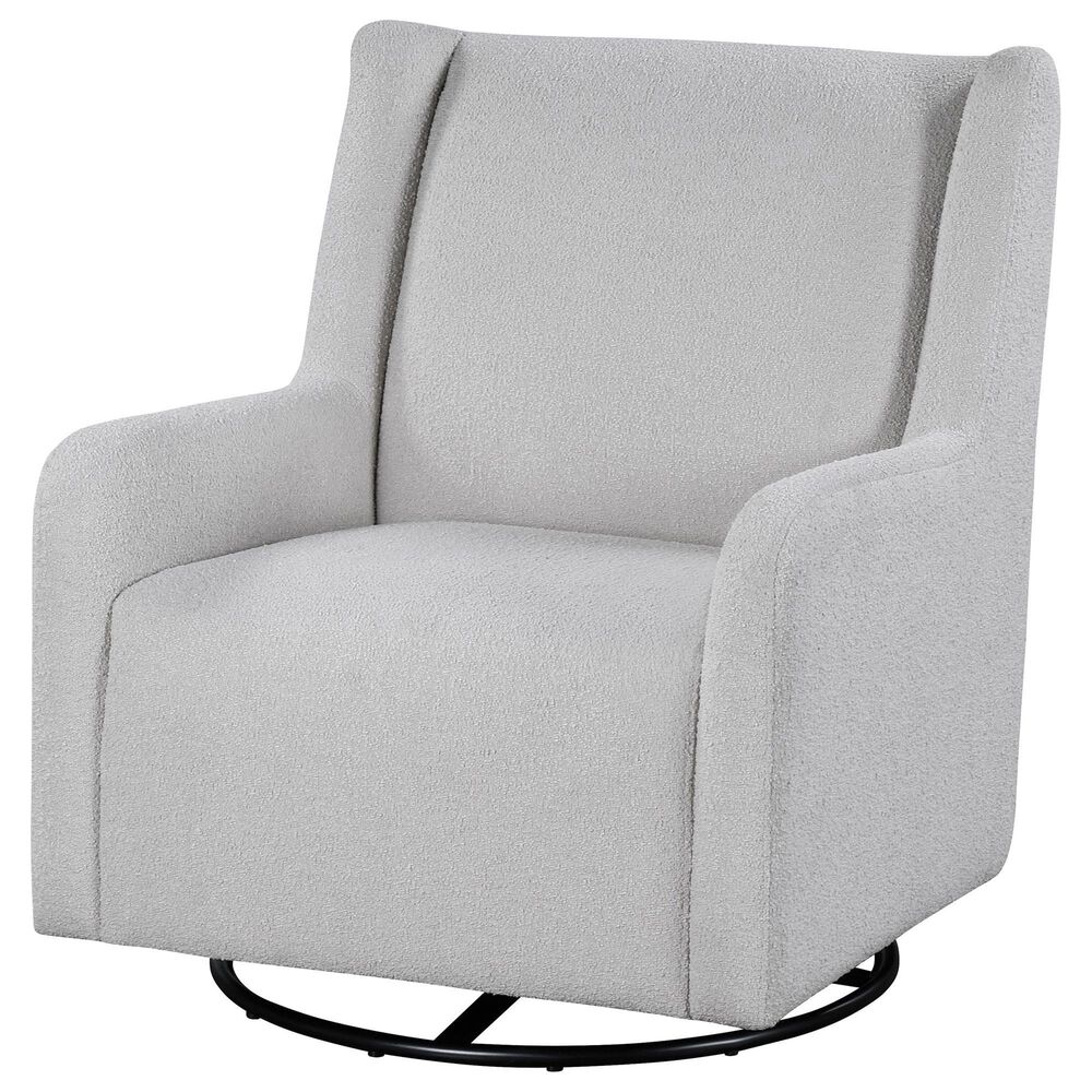 Coaster Serra Swivel Glider Chair in Dove Grey, , large