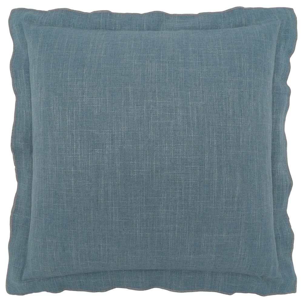D.V. KAP Home Lena Flange 24" Square Throw Pillow in Lapis, , large