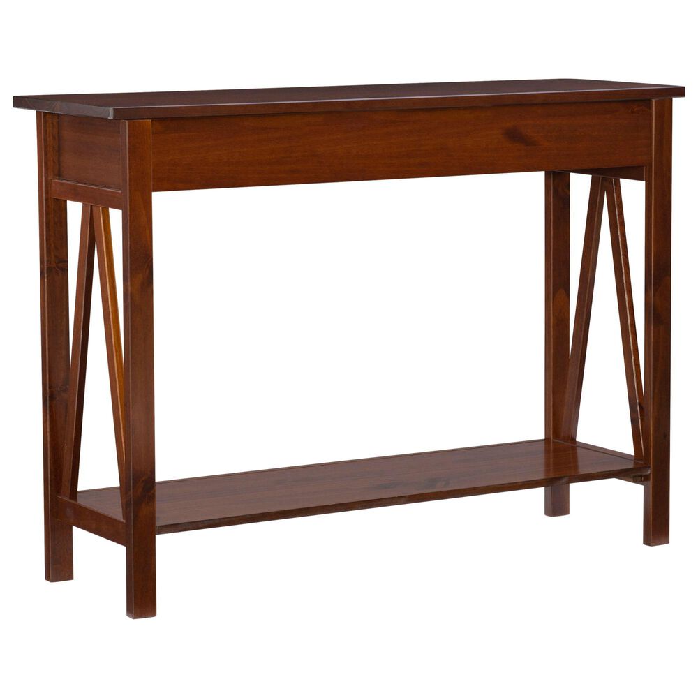 Linon Home Decor Trenton Console Table in Antique Tobacco, , large