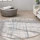 Nourison Rush 6" Round Ivory and Blue Area Rug, , large