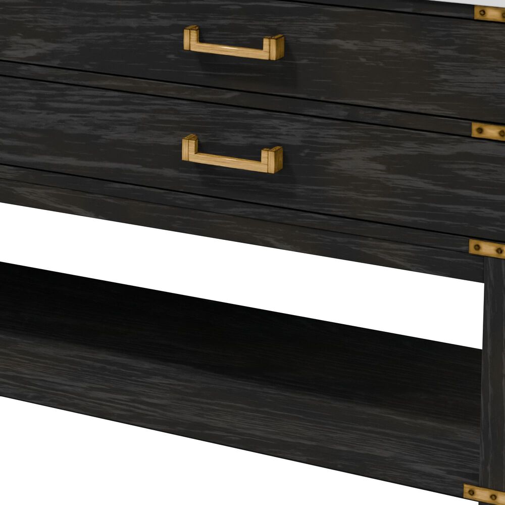 Lexora Home Norwalk 72" Double Bathroom Vanity in Black Oak with White Quartz Top and Rectangular Sinks, , large