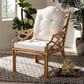 Baxton Studio Sonia Rattan Arm Chair in White, , large