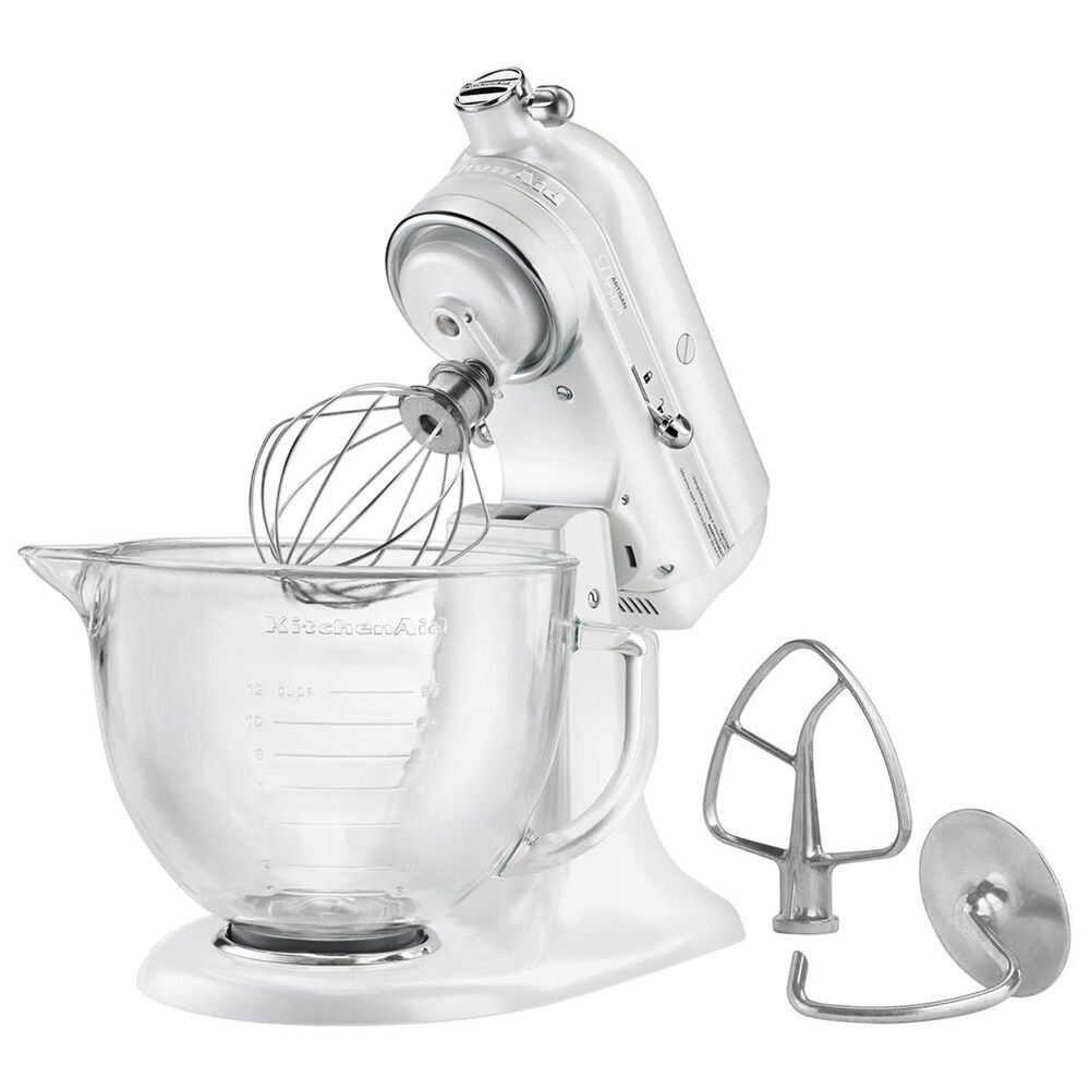 KitchenAid Artisan Design 5 Quart Stand Mixer with Glass Bowl in