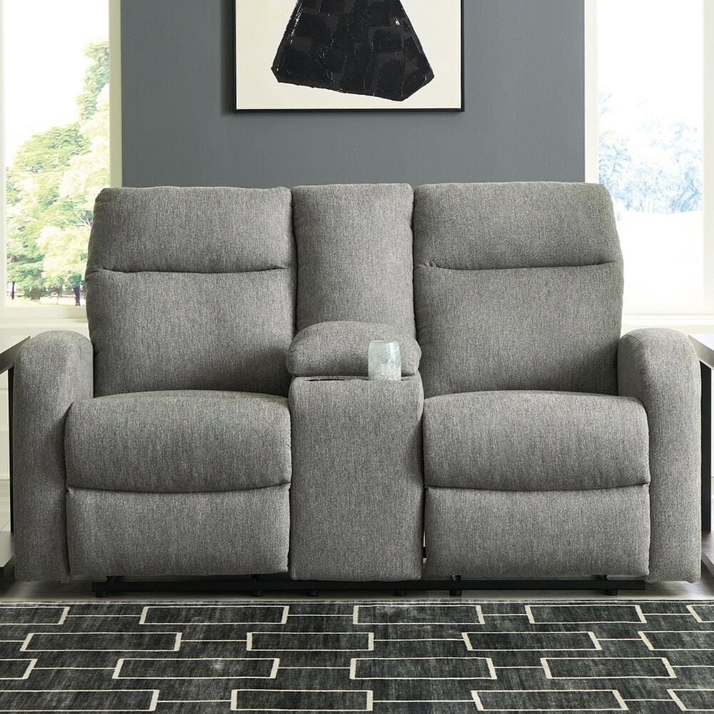 Ashley Gauntlet Manual Reclining Loveseat in Sterling, , large