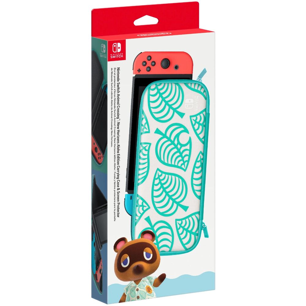 Nintendo Animal Crossing: New Horizons Aloha Edition Carrying Case and  Screen Protector for Nintendo Switch