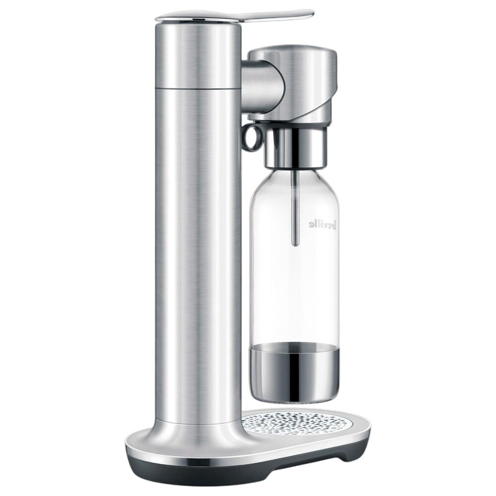 Keystone InFizz Fusion 1-Liter Sparkling Water, Soda and Carbonated Beverage Maker with CO2 Canister in Brushed Stainless Steel, , large