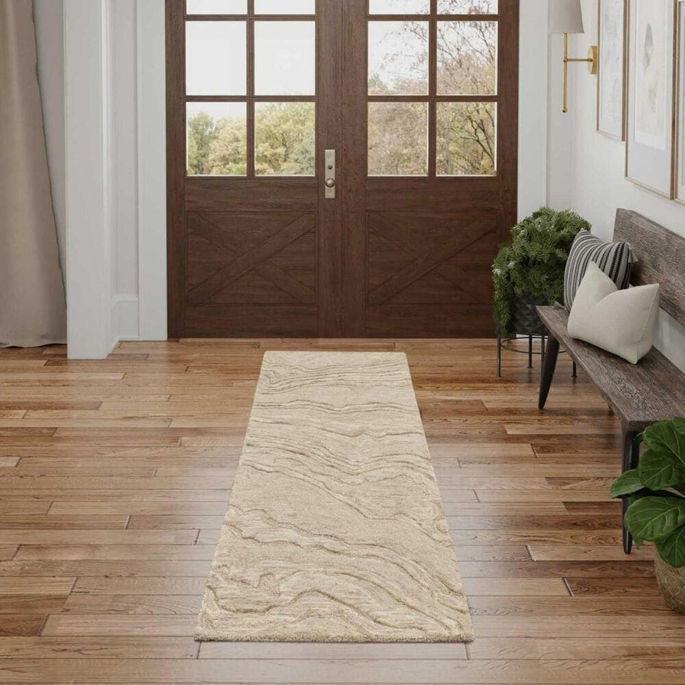 Nourison Graceful 2&#39;3&quot; x 7&#39;6&quot; Taupe Runner, , large