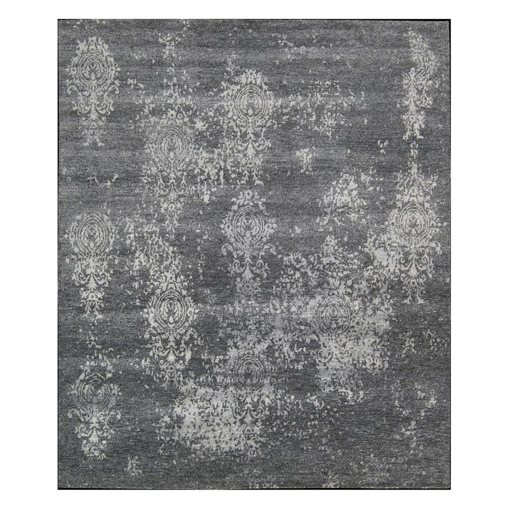 Nourison Silk Shadows SHA14 3'9" x 5'9" Graphite Area Rug, , large