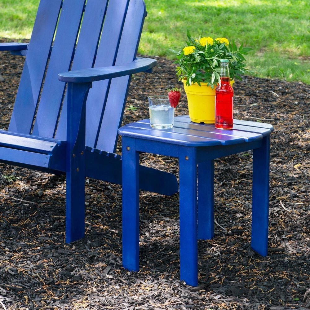 Linon Home Decor Adirondack End Table in Blue, , large