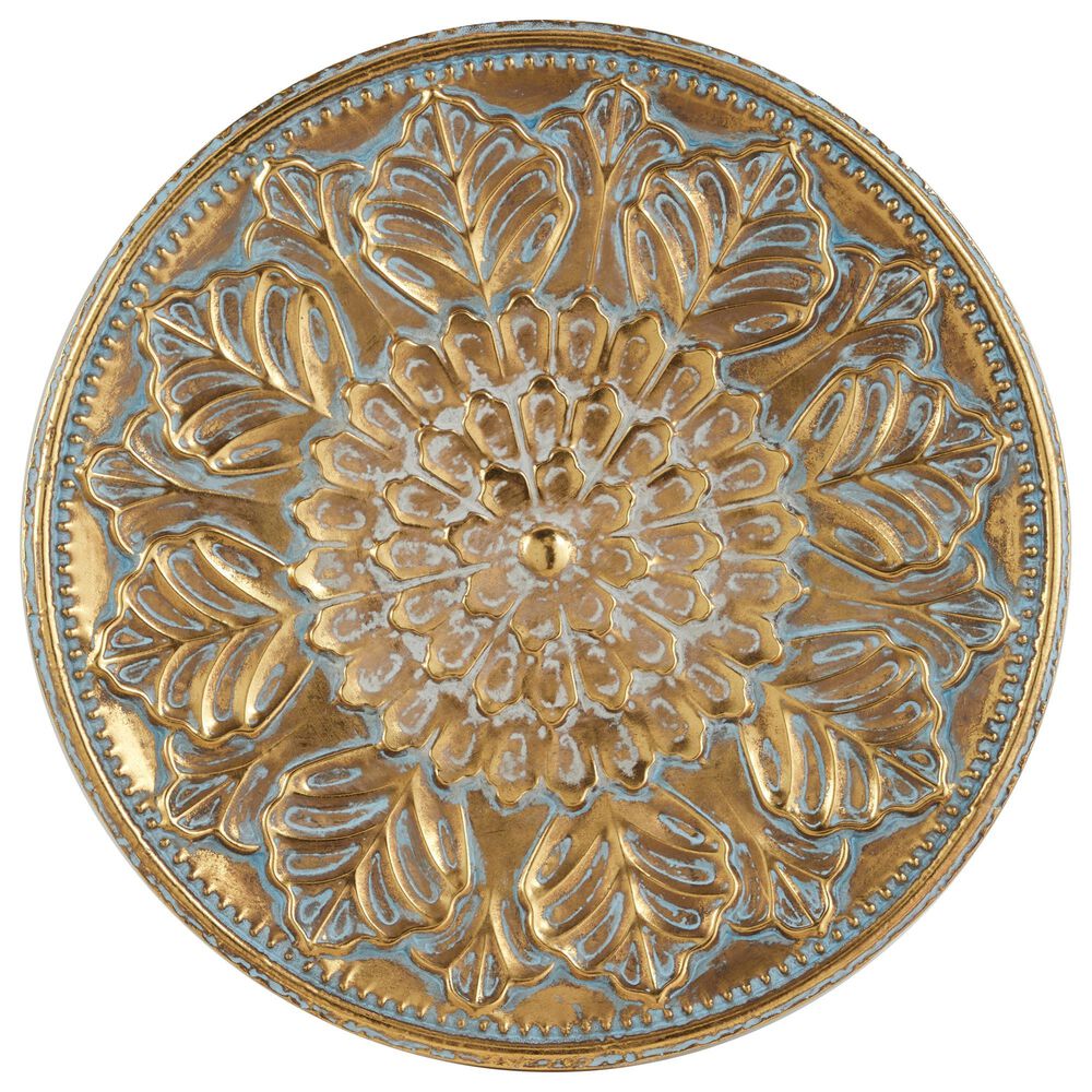 Maple and Jade Eclectic Metal Wall Decor in Gold, , large