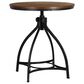 Linon Home Decor Hawkford Adjustable Round Bar Table in Brown and Gunmetal - Table Only, , large