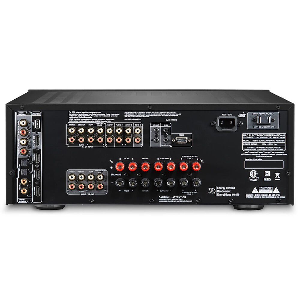 Lenbrook A/V Surround Sound Receiver in Charcoal, , large