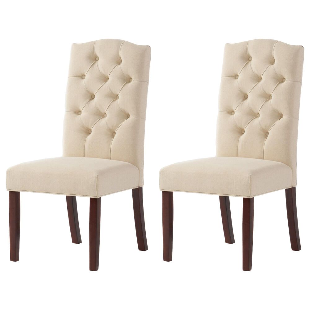 Noble House Crown Side Chair in Ivory (Set of 2), , large