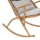Hearth and Haven Outdoor Rocking Chair with Woven Backrest and Cushions in Light Gray, , large