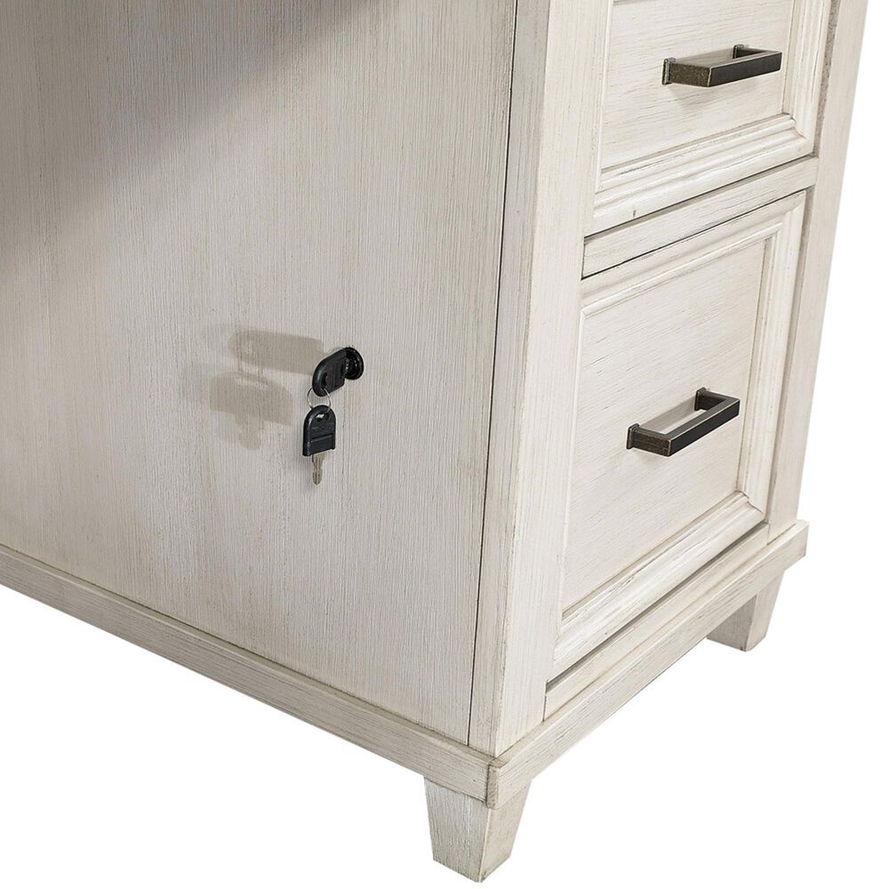 Riva Ridge Caraway 2-Piece Executive Desk and Lateral File Set in Aged Ivory, , large