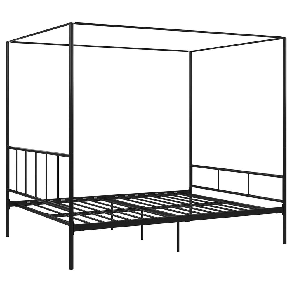 Novogratz Marion Queen Canopy Bed in Black, , large