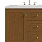 James Martin Laurent 60" Double Bathroom Vanity in Honey Oak with 3 cm White Zeus Silestone Top and Rectangular Sinks, , large