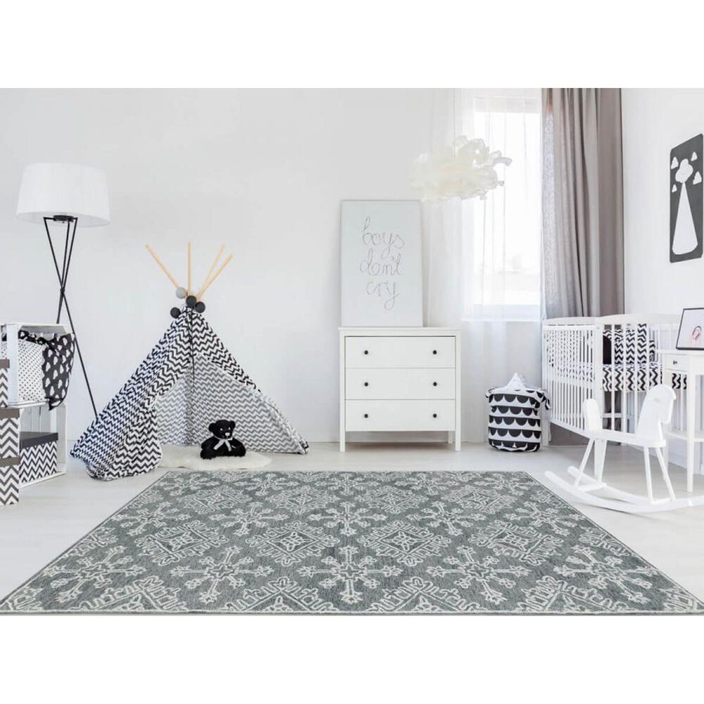 Amer Rugs Boston 5&#39; x 7&#39;6&quot; Graphite Area Rug, , large