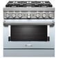 KitchenAid 36" Professional Dual Fuel Range in Misty Blue, , large
