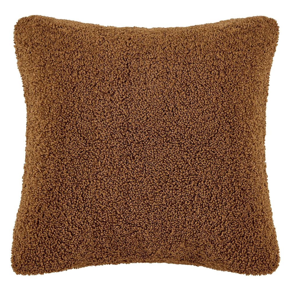 HiEnd Accents Teddy 26" x 26" Throw Euro Pillow in Umber, , large