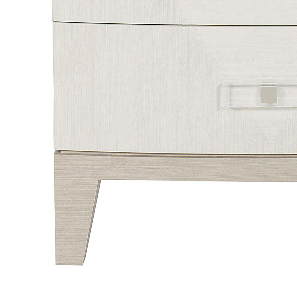 Bernhardt Axiom 3 Drawer Nightstand in Linear White and Linear Gray, , large