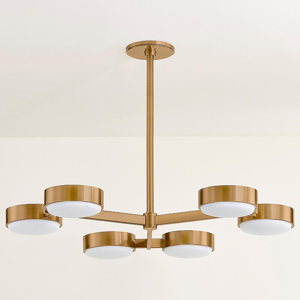 Troy Lighting Rory 6-Light Chandelier in Patina Brass, , large