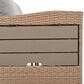 HOMLUX 5-Piece Outdoor Conversation Set with 2 Extendable Side Tables and Brown Rattan in Light Gray, , large