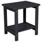 Hearth and Haven 3-Piece Outdoor Folding Adirondack Chair Set with Side Table in Black, , large