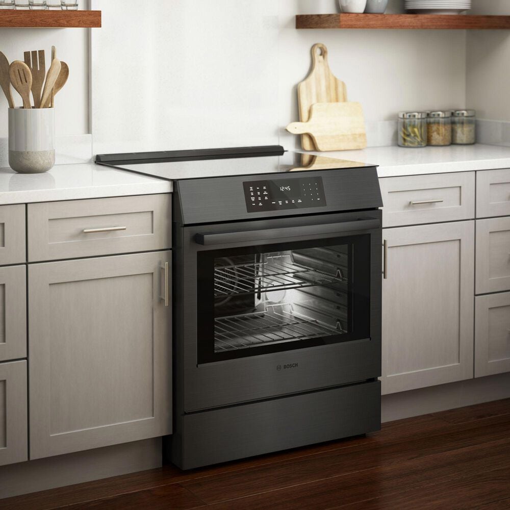 Bosch 800 Series 30&quot; Slide-in Electric Induction Range in Black Stainless Steel, , large