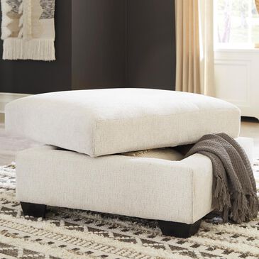 Signature Design by Ashley Cambri Ottoman With Storage in Snow, , large