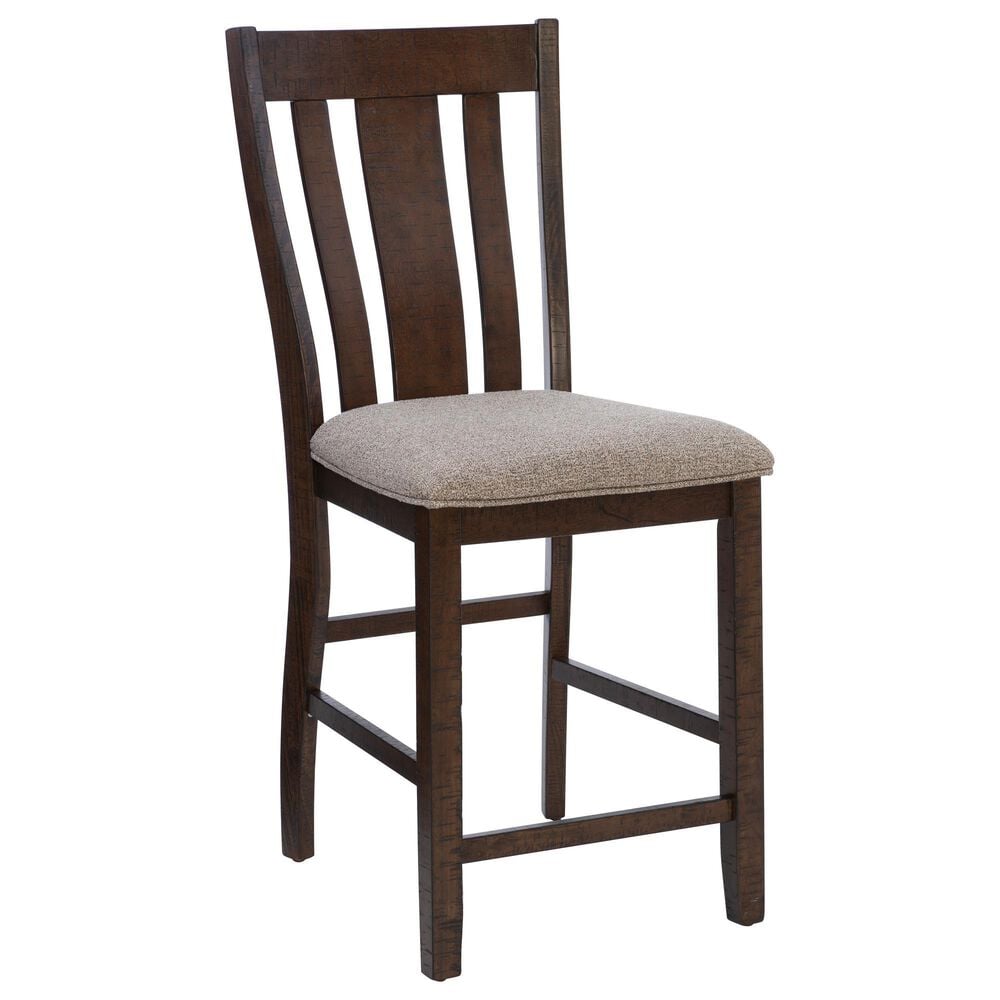 Linon Home Decor Lepine 5-Piece Counter Height Dining Set in Brown, , large