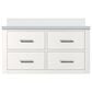 Lexora Home Castor 36" Single Bathroom Vanity in White with 2 cm White Quartz Top and Rectangular Sink, , large