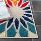 Safavieh Cabana CBN328A 2"2" x 7" Ivory and Orange Indoor/Outdoor Area Performance Rug, , large
