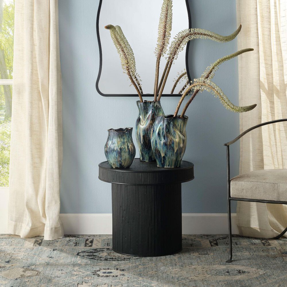 Splendor Living Uxbridge Bamboo Accent Side Table in Black, , large