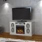 Fabio Flames 48" TV Stand with Electric Fireplace in White, , large