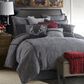 HiEnd Accents Hamilton 4-Piece Queen Comforter Set in Charcoal Gray, , large