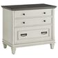 Wycliff Bay Hartford 3-Piece L-Shaped Desk with Lateral File Set in Antique White and Gray, , large