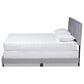 Baxton Studio Clare King Upholstered Panel Bed in Grey, , large