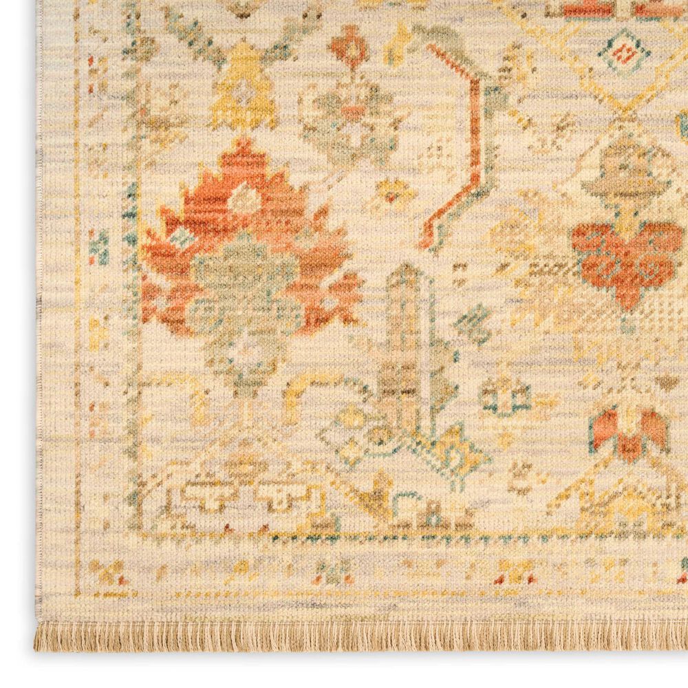 Nourison Antique Bloom Taupe and Multicolor 5'6" x 8'6" Area Rug, , large