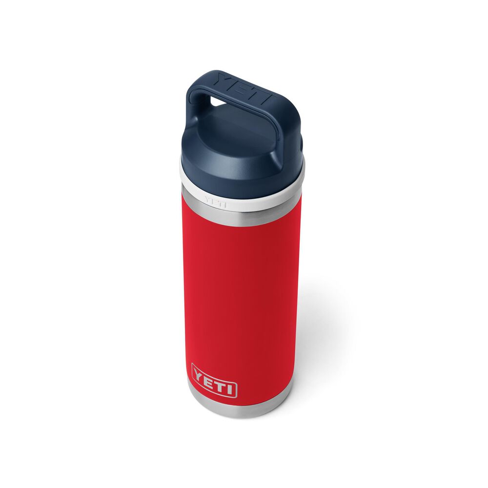 YETI Rambler 18 Oz Water Bottle with Chug Cap in Patriotic Rescue Red/White/Navy, , large
