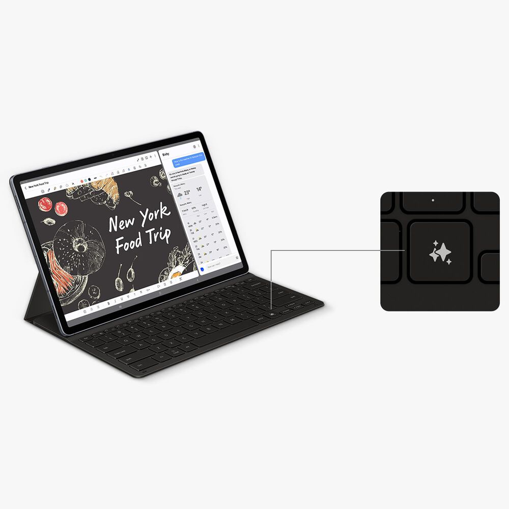 Samsung Book Cover Keyboard AI Key for Galaxy Tab S10+/S10+ 5G/S9+/S9 FE+/S9 FE+ 5G in Black, , large