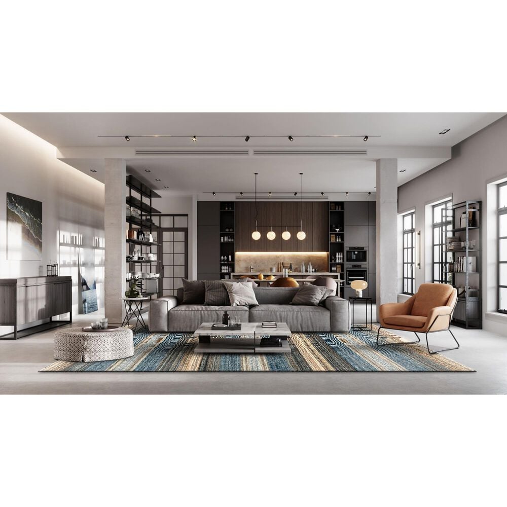 Radici USA Sondrio 10&#39; x 14&#39; Blue Area Rug, , large