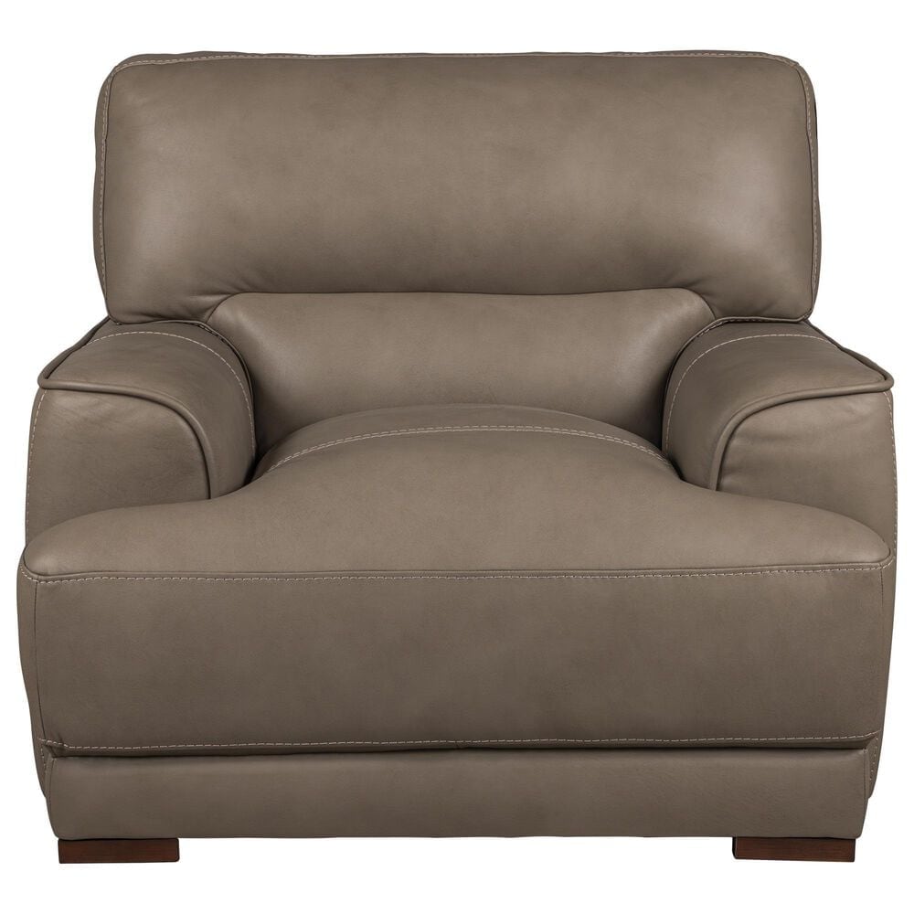 Bordeaux &amp; Co 4-Piece Stationary Leather Living Room Set in Goodland Grey, , large