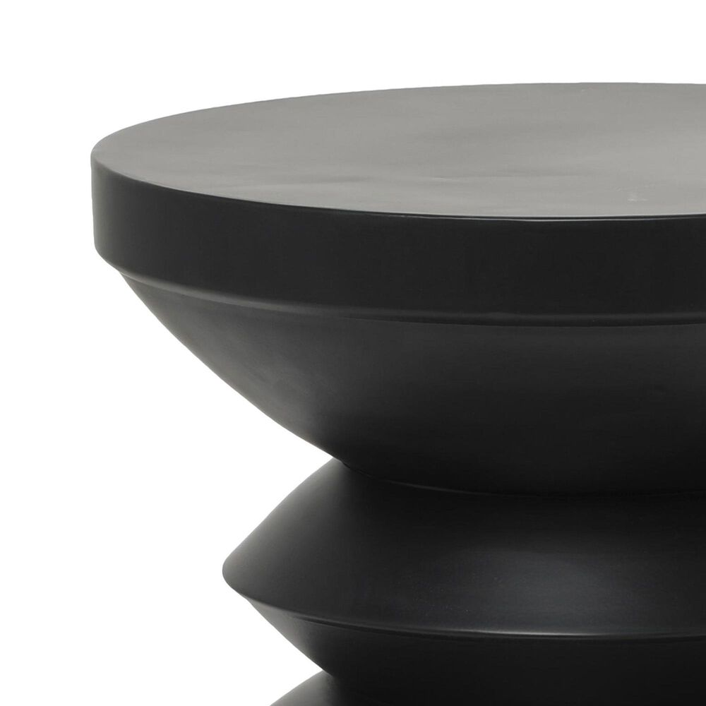 Maple and Jade Art Deco Geometric Accent End Table in Black, , large