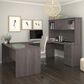 Bestar Logan U-Shaped Desk in Bark Gray, , large