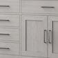 Lexora Home Abbey 80" Double Bathroom Vanity in Black Oak with 2 cm White Carrara Marble Top, Rectangular Sinks and 36" Mirrors, , large