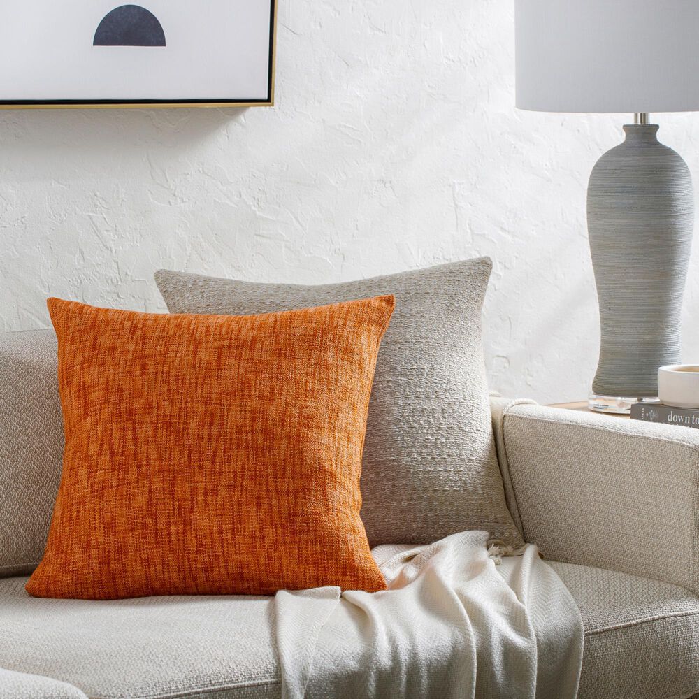 Surya Lizeth 20&quot; Square Throw Pillow in Copper, Camel, Brown and Desert Tan, , large