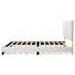 Furniture of America Gail Queen Upholstered Platform Bed with Standard Headboard in White, , large